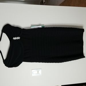 Scarlett Nite Dress Bodycon off the shoulder with rhinestone broach